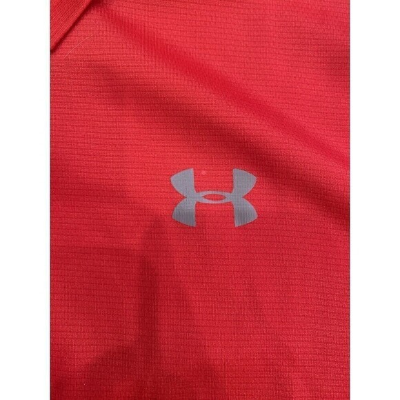 Under Armour Heat Gear Loose Polo Shirt Mens XL Red - Classic, Casual, Work - Picture 4 of 7